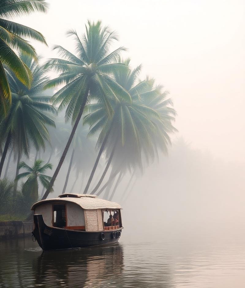 Houseboat cruising the Kerala backwaters